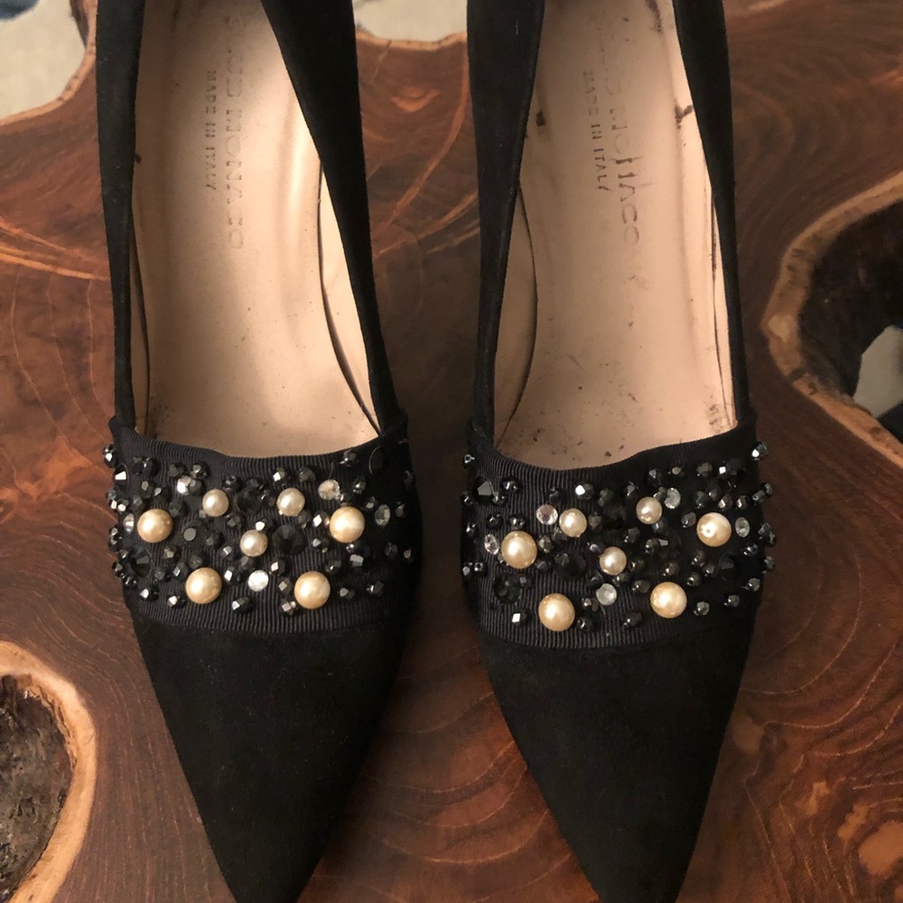 Club Monaco pumps with pearl/bead details